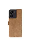 Xiaomi Redmi 13C Kılıf Trend S Plus Kapaklı Kılıf - Taba-1
