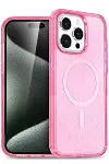Apple iPhone 15 Pro Kılıf Star Magsafe Kapak - Pembe-1