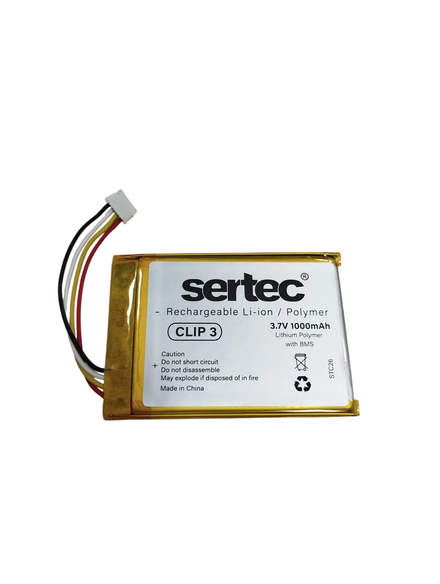 Clip 3 uyumlu 3.7v 1000 mah Soketli Batarya