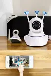 Ev Kamerası Wifi Kamerası Video Kayıt Çift Yönlü Hareket Sensörü Bebek-4