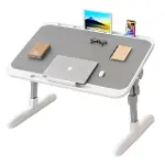 SN-29698 Çok Fonksiyonlu Katlanabilir Yatak Koltuk Laptop Masası Yükseklik ve Açı Ayarlı Gri 60x40cm-1