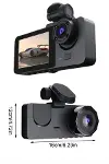 Gece Görüşlü DVR 3 Lensli Araç İçi Sürüş Kamerası Video Kaydedici-7