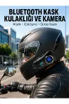 Q28 Kameralı Motosiklet Kask Kulaklık Bluetooth 5.3 Su Geçirmez 1080P HD Yeni Nesil-1
