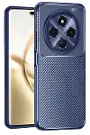 Tecno Spark 30 Kılıf Auto Focus Karbon Kapak - Lacivert-1