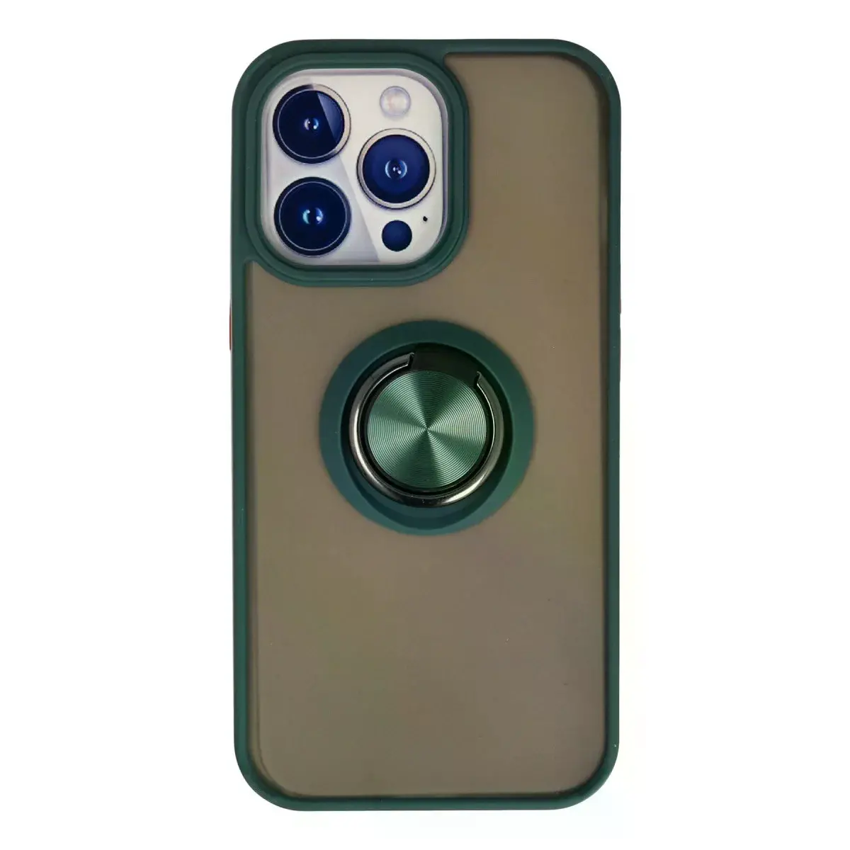 Apple İphone 13 Pro Kılıf Montreal Yüzüklü Silikon Kapak - Yeşil