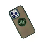 Apple İphone 13 Pro Kılıf Montreal Yüzüklü Silikon Kapak - Yeşil-3