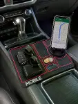 Araç Konsol Organizeri Kaydırmaz Silikon Telefon Standlı Saklama Matı-3