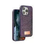 Onegif Apple İphone 15 Pro Max Bright Simli Kapak - Derin Mor-2