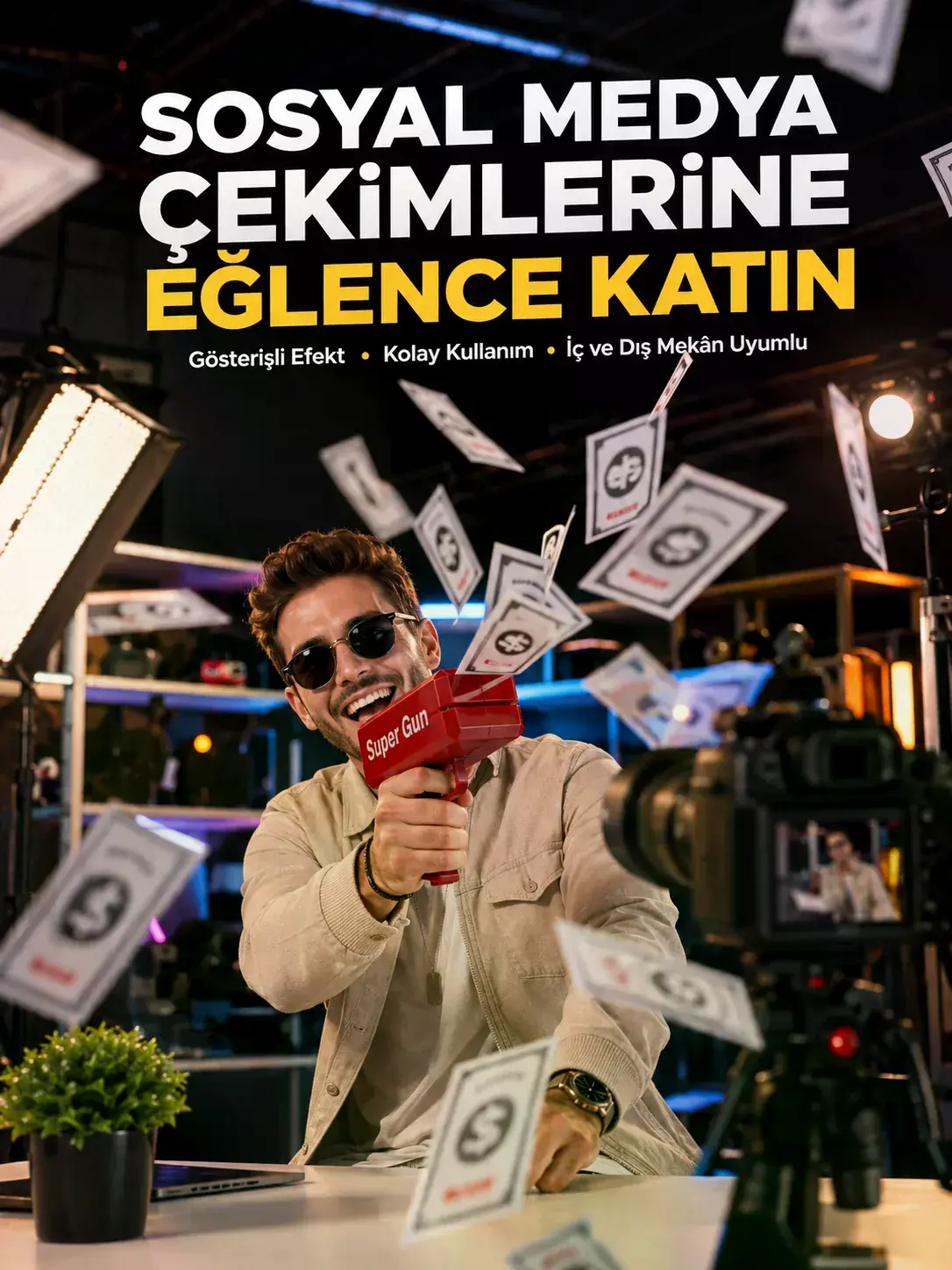 Elektrikli Parti Oyuncağı – Para Atan Tabanca Yeni Nesil
