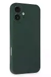 Apple iPhone 16 Plus Kılıf First Silikon - Koyu Yeşil-2