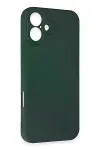 Apple iPhone 16 Plus Kılıf First Silikon - Koyu Yeşil-3