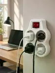 4’lü Priz Çoğaltıcı Açma Kapama Anahtarlı Kablosuz Duvar Tipi Priz Adaptörü-3