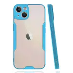 Apple iPhone 14 Plus Kılıf Platin Silikon - Mavi-3