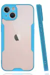 Apple iPhone 14 Plus Kılıf Platin Silikon - Mavi-2