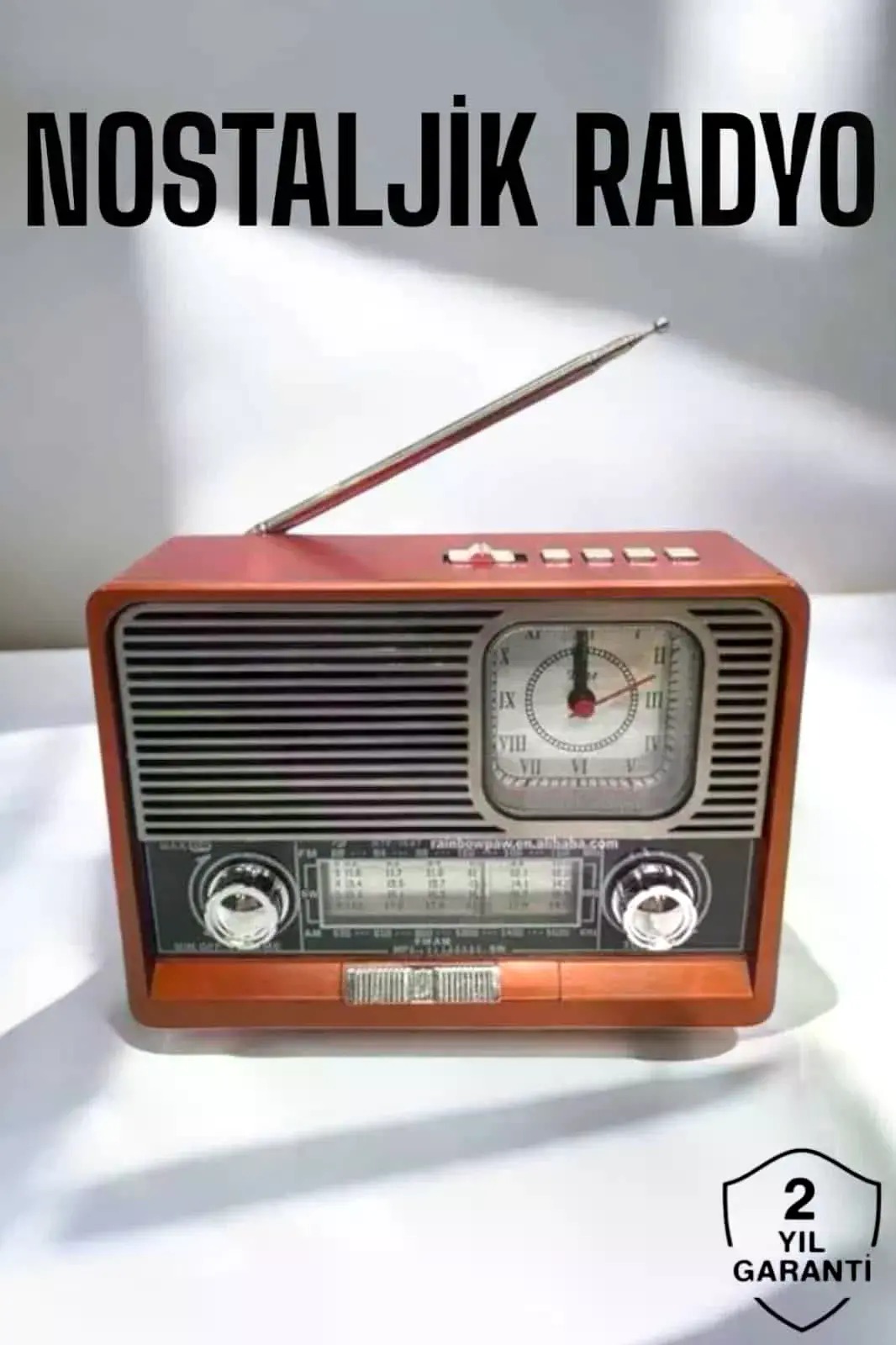 Nostaljik Görünümlü USB Girişli Bluetooth Bağlantılı Radyo