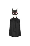 Batman Maskesi Cat Woman Ve Batman Pelerini 90 Cm Siyah Renk Set-1