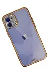 Apple iPhone 12 Kılıf Liva Taşlı Silikon - Pembe-2