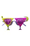 Sarı Pembe Renk Martini Parti Gözlüğü-2