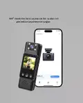 Mini Güvenlik Kamerası 1080P 3MP Fotoğraf 180° Ayarlanabilir Lens USB Şarjlı-4