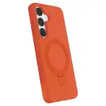 Samsung Galaxy S25 Regal Magsafe Standlı Kapak - Turuncu-2