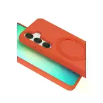 Samsung Galaxy S25 Regal Magsafe Standlı Kapak - Turuncu-4
