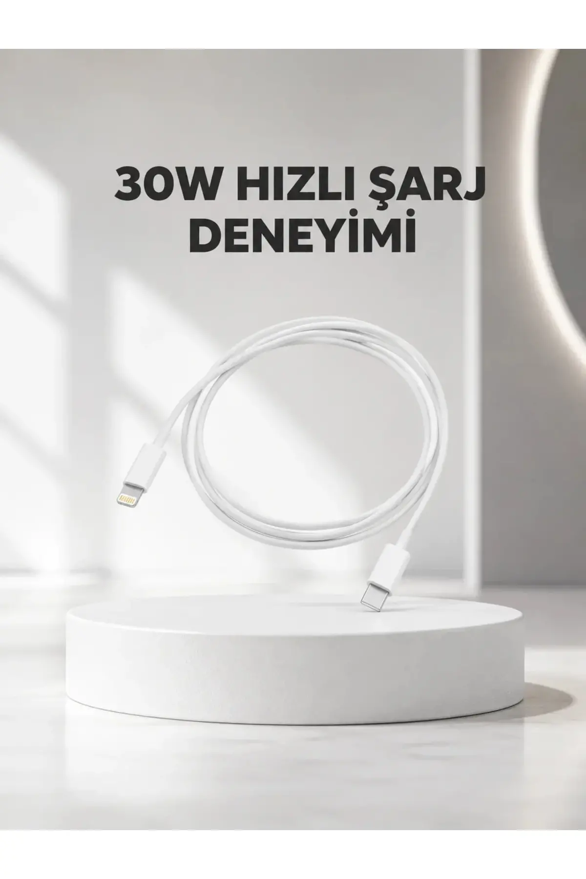 Yüksek Saflıkta Bakır Çekirdekli 30W Hızlı Şarj Kablosu
