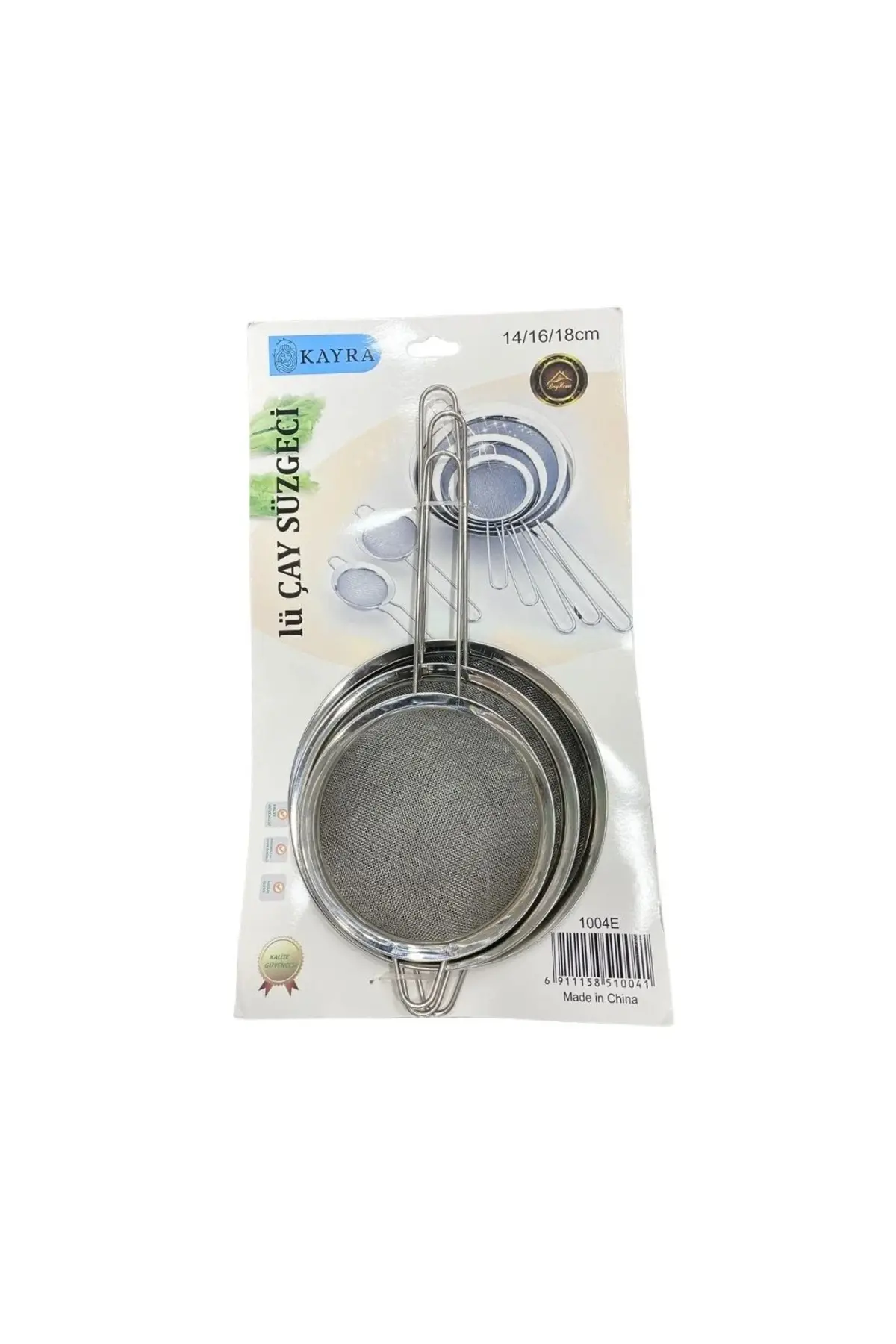 3'li Metal Süzgeç 14-16-18 cm