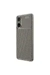 Realme 12 Lite Kılıf Auto Focus Karbon Kapak - Gri-5