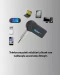 Araç İçi Bluetooth AUX Adaptörü ve Telefon Görüşme Cihazı-4