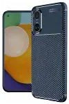 Oppo A60 Kılıf Auto Focus Karbon Kapak - Lacivert-1