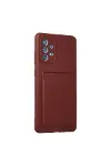 Samsung Galaxy A72 Kılıf Kelvin Kartvizitli Silikon - Bordo-2