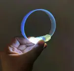3 Modlu Pilli LED Işıklı Esnek Parti Bilekliği Beyaz-1