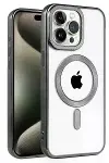 Apple iPhone 15 Pro Max Kılıf Kronos Magsafe Kapak - Siyah-1