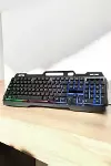 Led Işıklı Oyuncu Klavye Usb Girişli RGB Işıklı Q Klavye Mouse Hediyeli-4