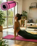10 mm Fitness Yoga Matı Kaymaz Yüzey Çift Taraflı Kullanım Dayanıklı Eva Malzeme-2