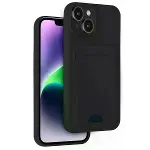 Apple iPhone 14 Kılıf Kelvin Kartvizitli Silikon - Siyah-6