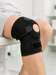 Siyah Ligamentli Dizlik Cırtlı Ayarlanabilir Kısa Diz Destekleyici-4