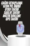Akıllı Saat Gümüş Kasa Bluetooth Kulaklık Hediyeli Çok Fonksiyonlu İkili Set-4