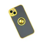 Apple İphone 14 Kılıf Montreal Yüzüklü Silikon Kapak - Sarı-6