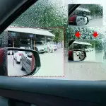 4 Parça Yan Aynalar ve Yan Camlar İçin Araç Ayna Yağmur Kaydırıcı ve Cam Buğu Önleyici Film Seti-3