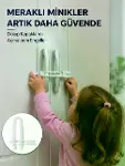 4 Adet Dolap Emniyet Kilidi Çocuk Güvenliği İçin Güçlü ve Dayanıklı Set Yeni Nesil-1