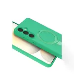 Samsung Galaxy A25 5g Regal Magsafe Standlı Kapak - Yeşil-4