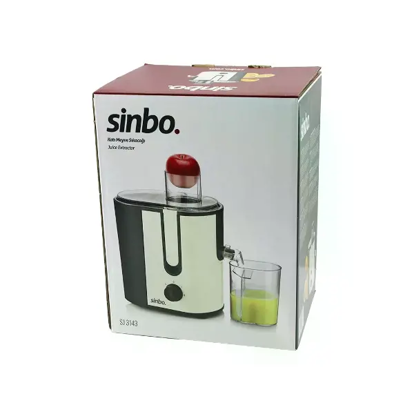 Elektrikli Bej Katı Meyve Sıkacak 600W Hazne POSA:1250ML - M.SUYU:450ML Çelik Filtre 65MM Tüp SJ-314