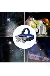 5 LED Far Şarj Edilebilir Güçlü Kafa Lambası Kamp Lambası 4 Modlu-4