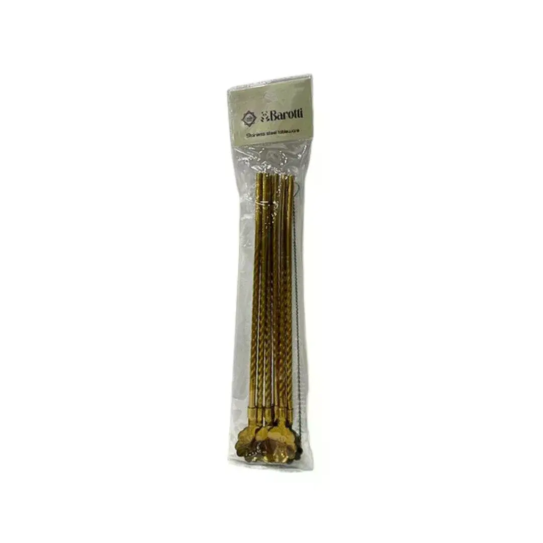 6'li Gold Kaşıklı Pipet