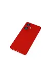 Realme C55 Kılıf Nano içi Kadife Silikon - Kırmızı-3