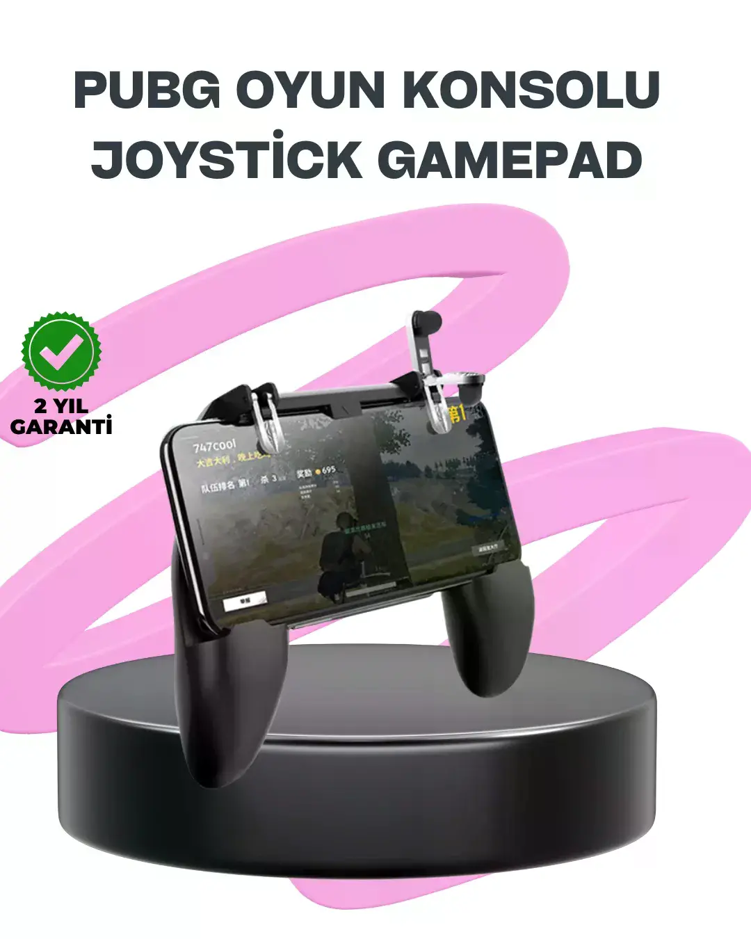 PUBG Mobile İçin Tetikleyicili Joystickli Telefon Gamepadi