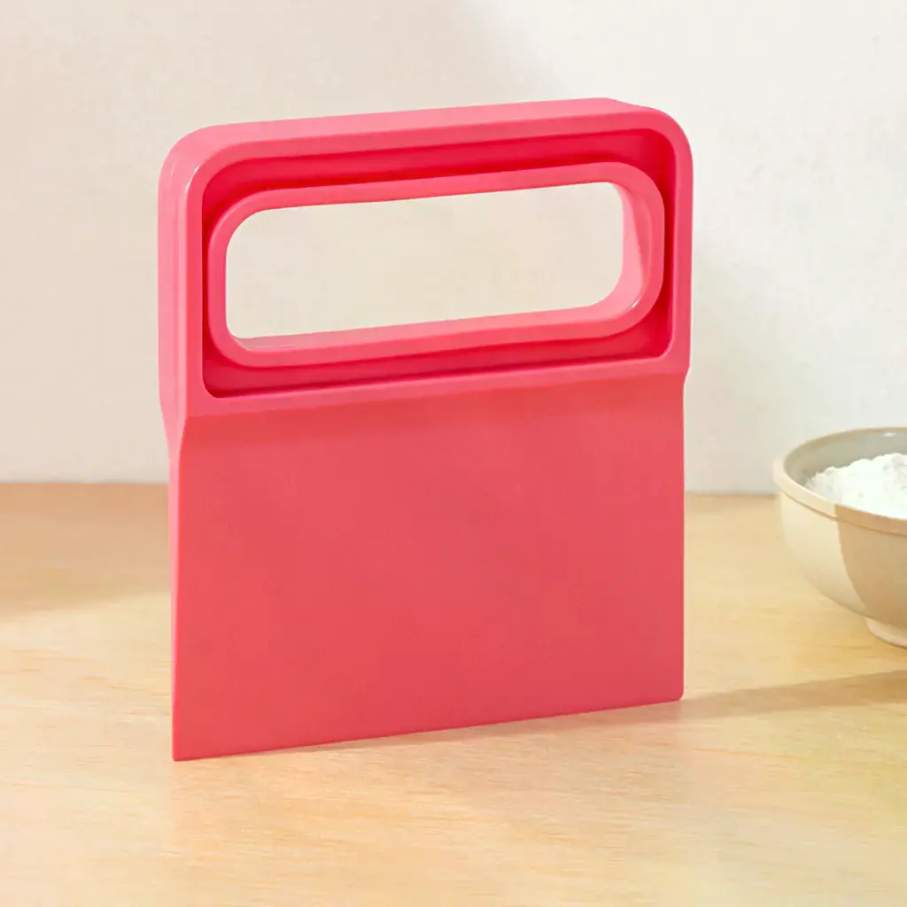 Saplı Plastik Hamur Kesici ve Kazıyıcı Spatula