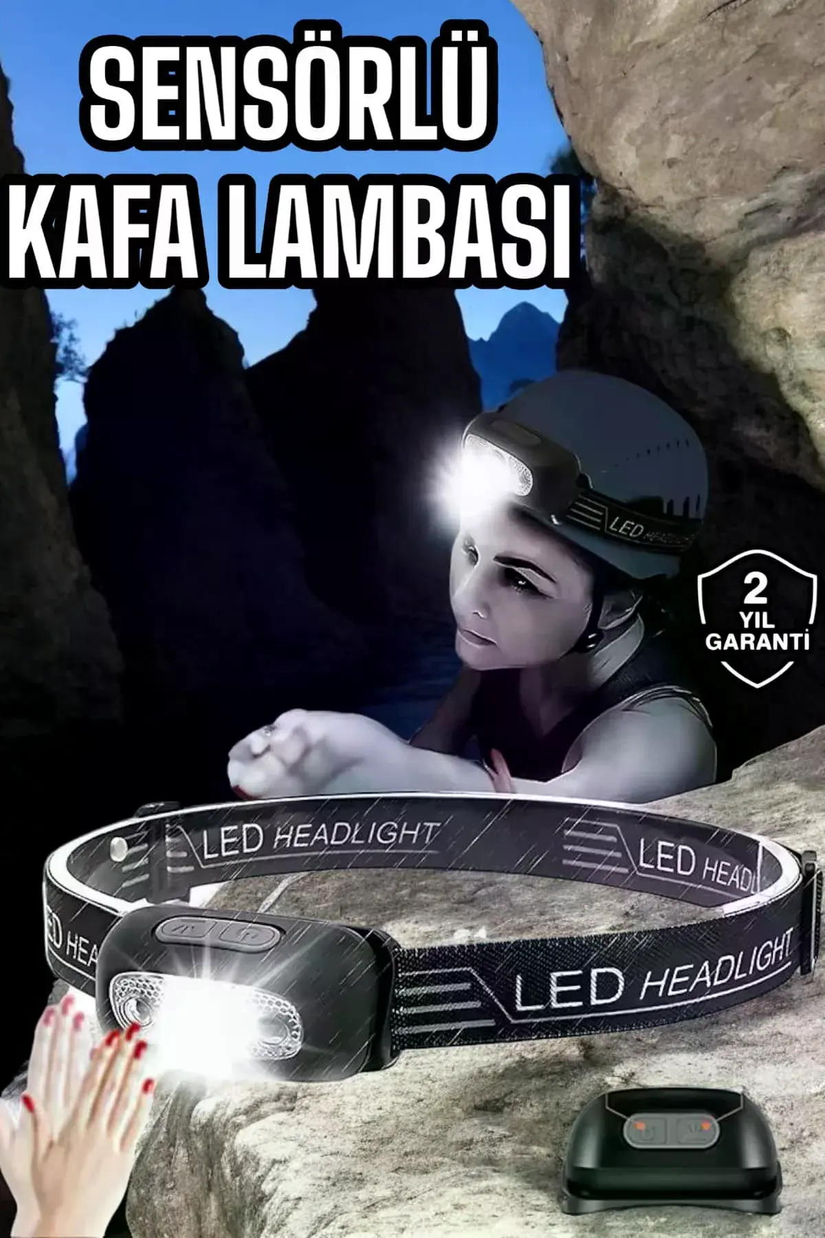 Kamp Lambası Led Işık Kafa Lambası Balıkçı Lambası Ayarlanabilir