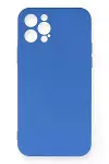 Apple iPhone 12 Pro Max Kılıf Nano içi Kadife Silikon - Mavi-2